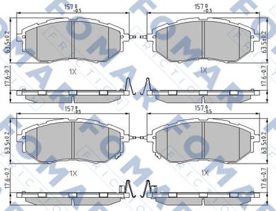 FO699581 FOMAR Friction Комплект тормозных колодок, дисковый тормоз