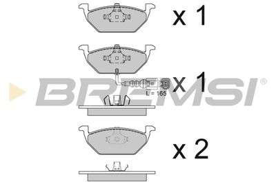 BP2848 BREMSI Комплект тормозных колодок, дисковый тормоз