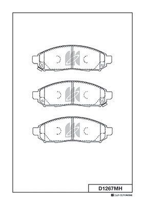 D1267MH MK Kashiyama Комплект тормозных колодок, дисковый тормоз