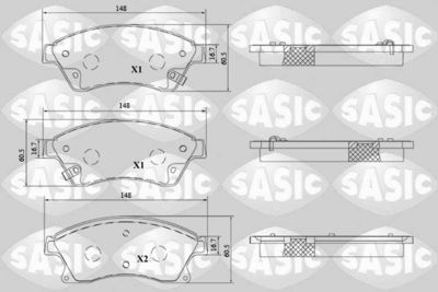 6216215 SASIC Комплект тормозных колодок, дисковый тормоз