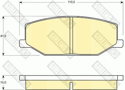 6103839 GIRLING Комплект тормозных колодок, дисковый тормоз