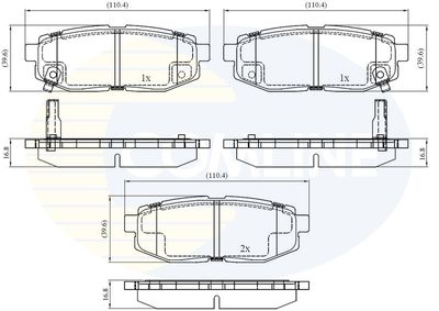 CBP32488 COMLINE Комплект тормозных колодок, дисковый тормоз