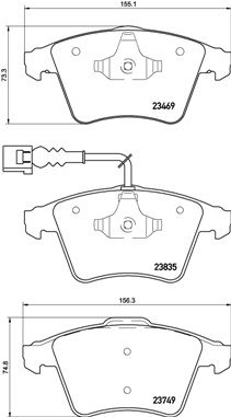 P85149 BREMBO Комплект тормозных колодок, дисковый тормоз