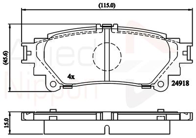 ADB06078 COMLINE Комплект тормозных колодок, дисковый тормоз