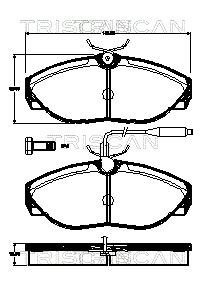 811010554 TRISCAN Комплект тормозных колодок, дисковый тормоз