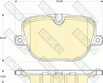 6118241 GIRLING Комплект тормозных колодок, дисковый тормоз