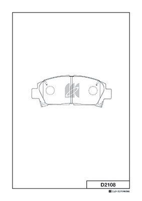 D2108 MK Kashiyama Комплект тормозных колодок, дисковый тормоз