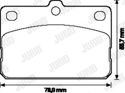 572119J JURID Комплект тормозных колодок, дисковый тормоз