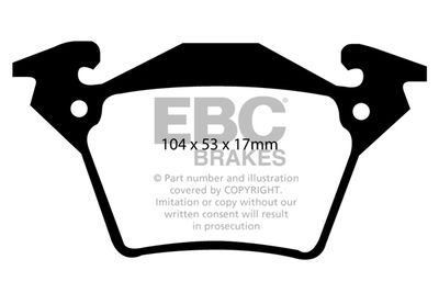 DP1343 EBC Brakes Комплект тормозных колодок, дисковый тормоз