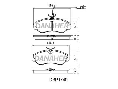 DBP1749 DANAHER Комплект тормозных колодок, дисковый тормоз