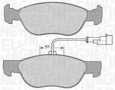 363916060104 MAGNETI MARELLI Комплект тормозных колодок, дисковый тормоз