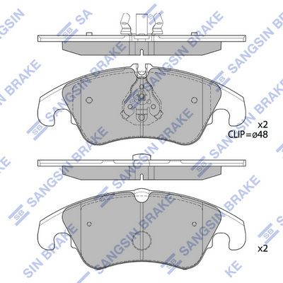 SP2145A Hi-Q Комплект тормозных колодок, дисковый тормоз