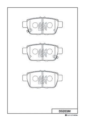 D5203M MK Kashiyama Комплект тормозных колодок, дисковый тормоз