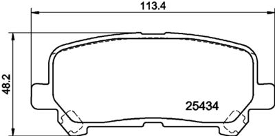 8DB355040131 HELLA Комплект тормозных колодок, дисковый тормоз