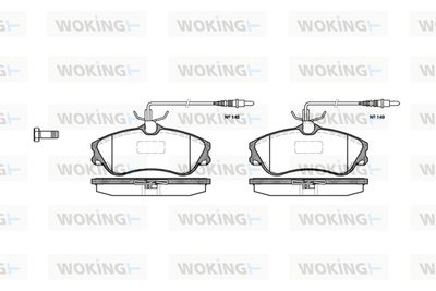 P734304 WOKING Комплект тормозных колодок, дисковый тормоз