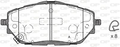 BPA178602 OPEN PARTS Комплект тормозных колодок, дисковый тормоз