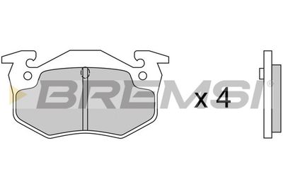 BP2217 BREMSI Комплект тормозных колодок, дисковый тормоз