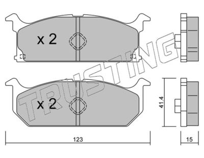 4310 TRUSTING Комплект тормозных колодок, дисковый тормоз