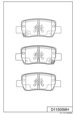 D11505MH MK Kashiyama Комплект тормозных колодок, дисковый тормоз