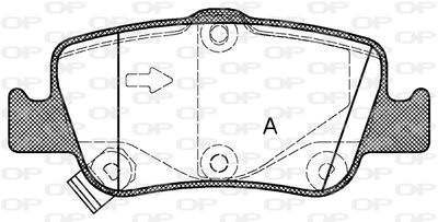 BPA135602 OPEN PARTS Комплект тормозных колодок, дисковый тормоз