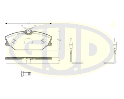 GBP880139 G.U.D. Комплект тормозных колодок, дисковый тормоз