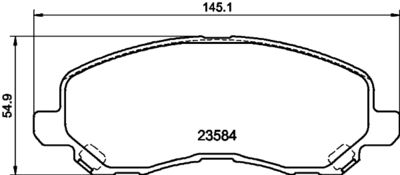 8DB355027711 HELLA PAGID Комплект тормозных колодок, дисковый тормоз