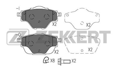 BS1404 ZEKKERT Комплект тормозных колодок, дисковый тормоз