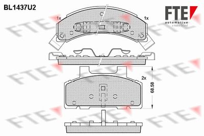 BL1437U2 FTE Комплект тормозных колодок, дисковый тормоз