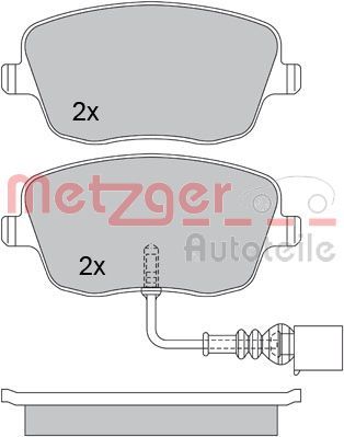 1170246 METZGER Комплект тормозных колодок, дисковый тормоз