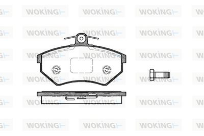 P034350 WOKING Комплект тормозных колодок, дисковый тормоз