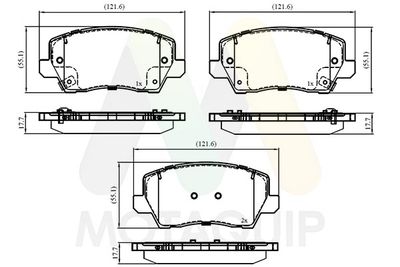 LVXL2012 MOTAQUIP Комплект тормозных колодок, дисковый тормоз