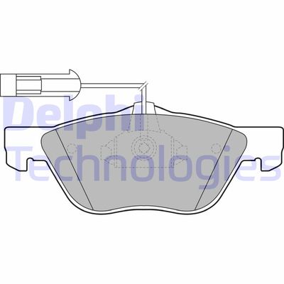 LP1686 DELPHI Комплект тормозных колодок, дисковый тормоз