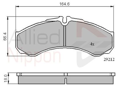 ADB0909 COMLINE Комплект тормозных колодок, дисковый тормоз