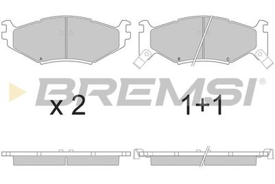 BP2629 BREMSI Комплект тормозных колодок, дисковый тормоз