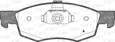 BPA017230 OPEN PARTS Комплект тормозных колодок, дисковый тормоз