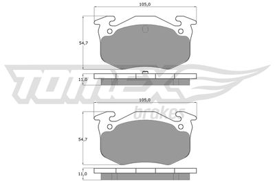 TX10502 TOMEX Brakes Комплект тормозных колодок, дисковый тормоз