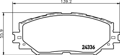 8DB355028421 HELLA Комплект тормозных колодок, дисковый тормоз