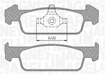 363916060718 MAGNETI MARELLI Комплект тормозных колодок, дисковый тормоз