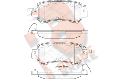 RB2056 R BRAKE Комплект тормозных колодок, дисковый тормоз