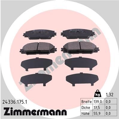 243361751 ZIMMERMANN Комплект тормозных колодок, дисковый тормоз