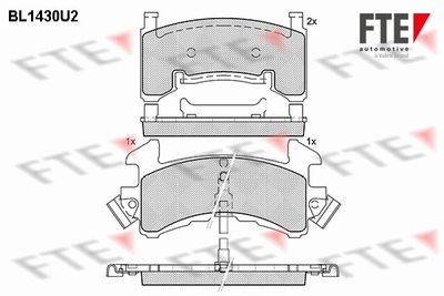 BL1430U2 FTE Комплект тормозных колодок, дисковый тормоз