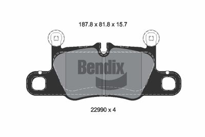 BPD2449 BENDIX Braking Комплект тормозных колодок, дисковый тормоз