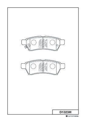D1323M MK Kashiyama Комплект тормозных колодок, дисковый тормоз