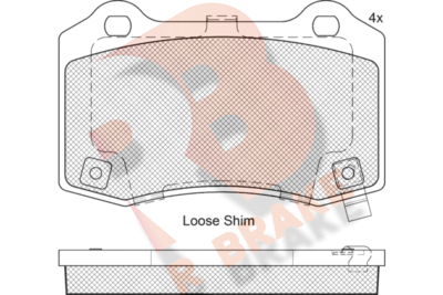 RB2230 R BRAKE Комплект тормозных колодок, дисковый тормоз