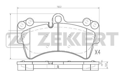 BS1253 ZEKKERT Комплект тормозных колодок, дисковый тормоз