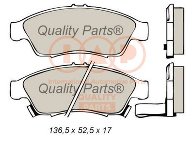 70416086 IAP QUALITY PARTS Комплект тормозных колодок, дисковый тормоз