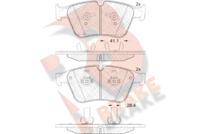 RB2085 R BRAKE Комплект тормозных колодок, дисковый тормоз