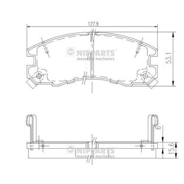 J3602049 NIPPARTS Комплект тормозных колодок, дисковый тормоз