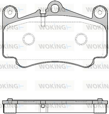 P881300 WOKING Комплект тормозных колодок, дисковый тормоз