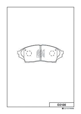 D2186 MK Kashiyama Комплект тормозных колодок, дисковый тормоз